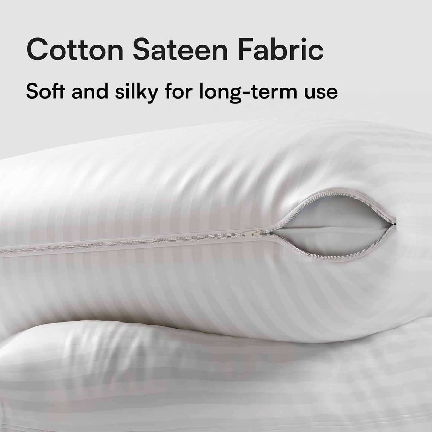 Set of 4 Pillow Protectors with Zipper Queen Size - 100% Resistant to Stains, Dust & Dirt - Washable Covers for Increased Pillow Lifespan