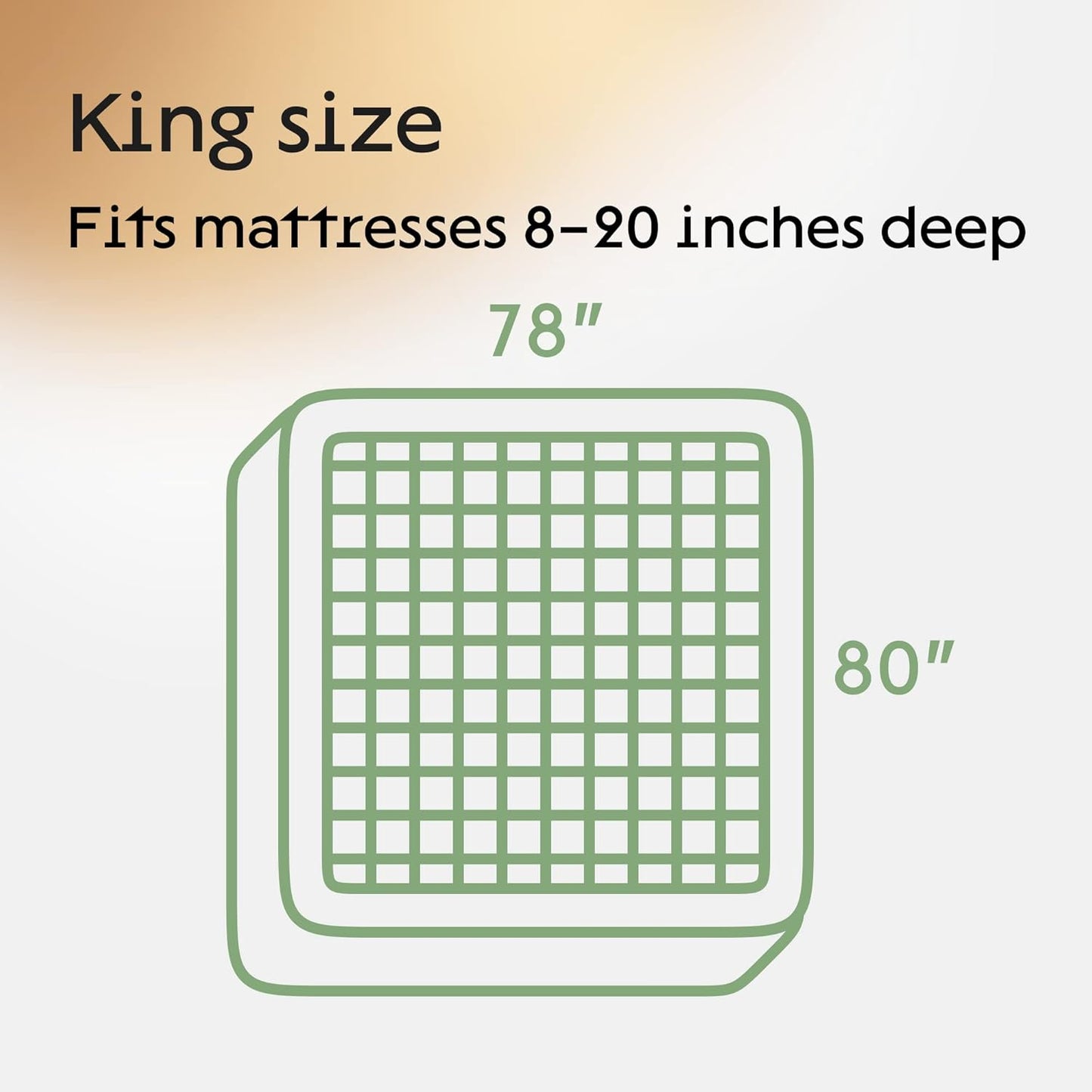 100% Waterproof King Mattress Protector - 360 Pad Protection Against Spills, Stains & Accidents for Parents & Pet Owners - Noiseless & Cooling Viscose Made from Bamboo (Green)