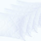 Waterproof Quilted Pillow Protectors Standard Ultra Soft Thick Pair 20x26 Inches Brushed Ultra Plush White Zippered Set of 2 Size Encasement