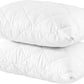 Waterproof Quilted Pillow Protectors King Ultra Soft Thick Pair 20x36 Inches Brushed Ultra Plush White Zippered Set of 2 Size Encasement