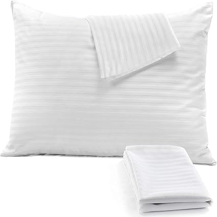 Niagara 4 Pack of Pillow Protectors with Zipper Standard Size, Effective Dust Protection, Quiet, Stay in Place Pillow Covers, Breathable Case for Pillow Lifespan Extension 20x26, Dark White