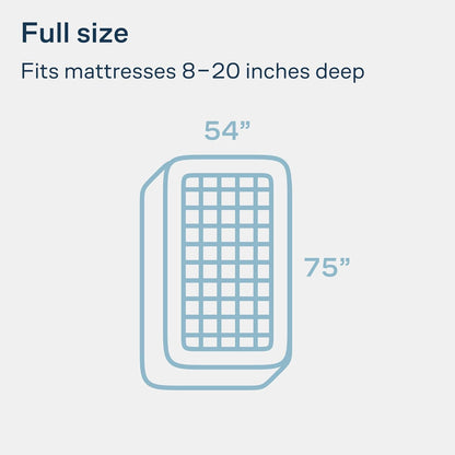 Cloud-Like Full Size Mattress Topper - 100% Cotton Top Mattress Pad for Back Pain Relief - Breathable & Naturally Cooling for Hot Sleepers