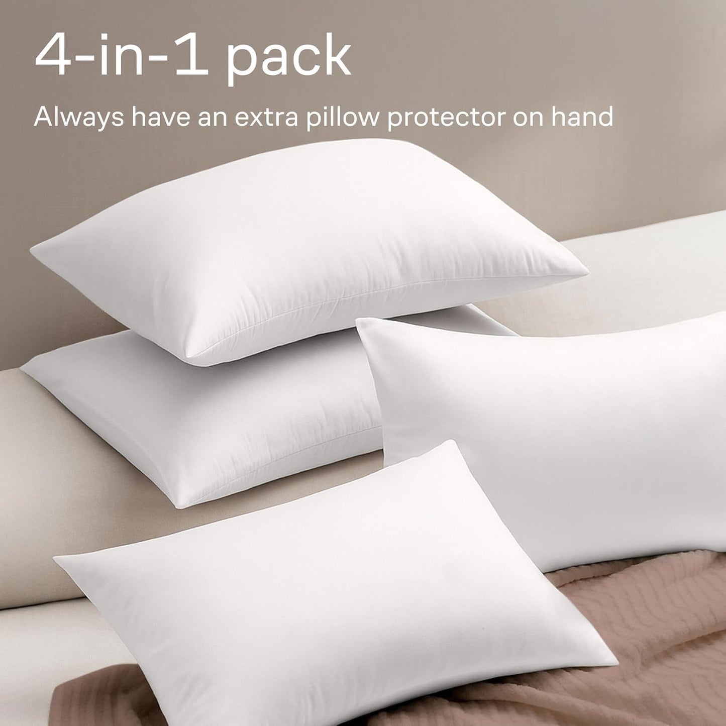 Ultra Soft Pillow Protectors with Zipper