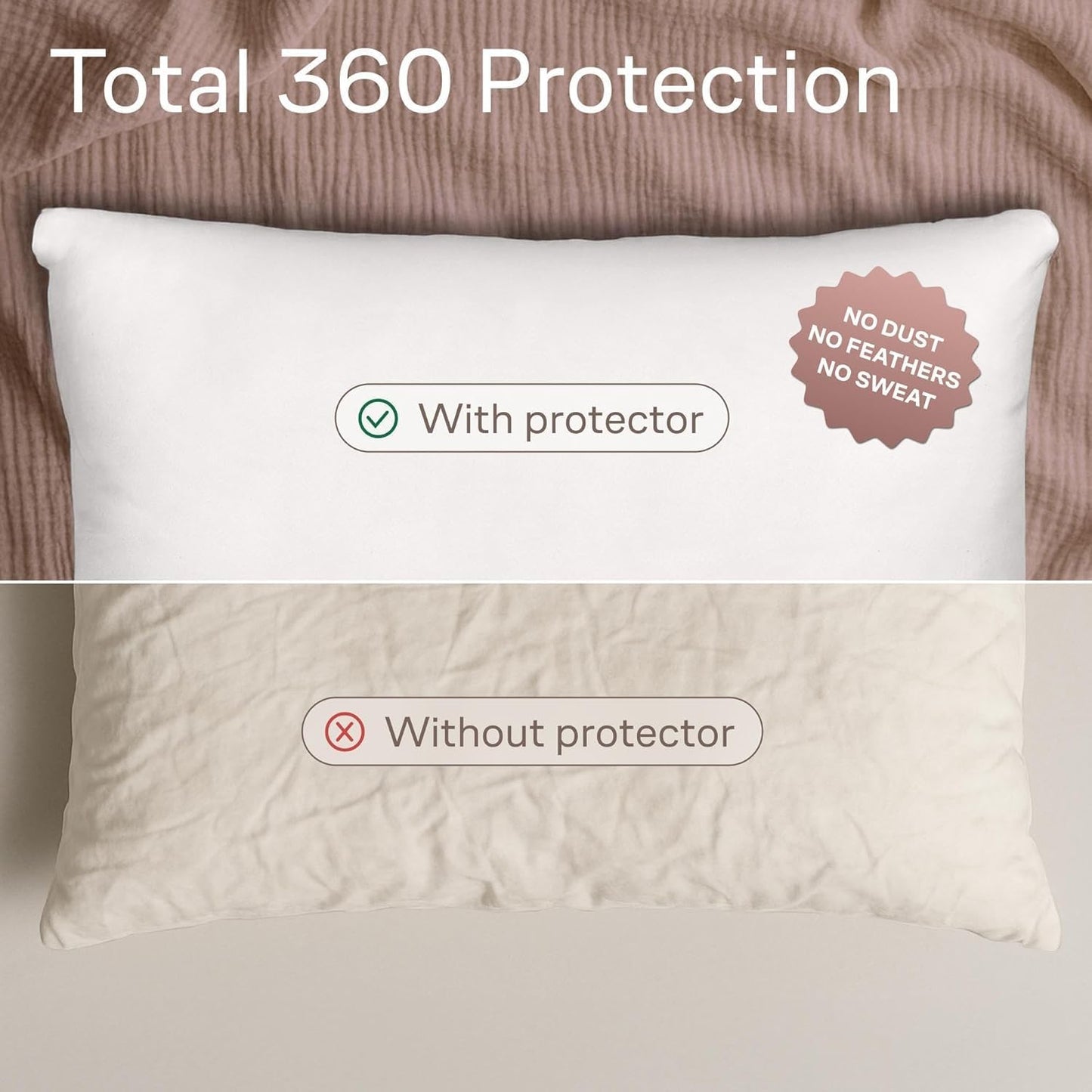 Ultra Soft Pillow Protectors with Zipper