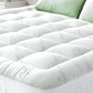 Ultra Soft Queen RV Size Mattress Topper - Viscose Made from Bamboo Pillow Top Mattress Pad for Back Pain Relief - Naturally Cooling for Hot Sleepers, Green