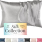 grey silk pillow case