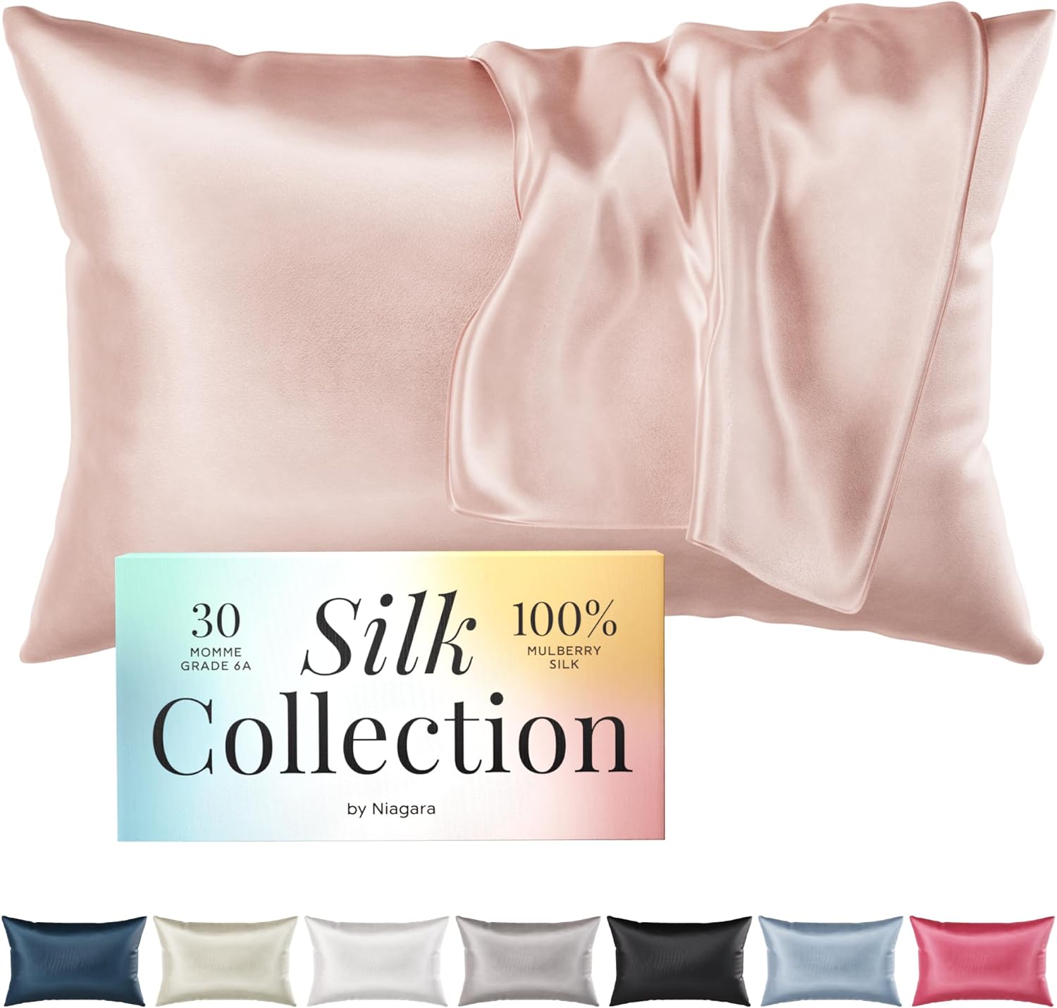 pink silk pillow case