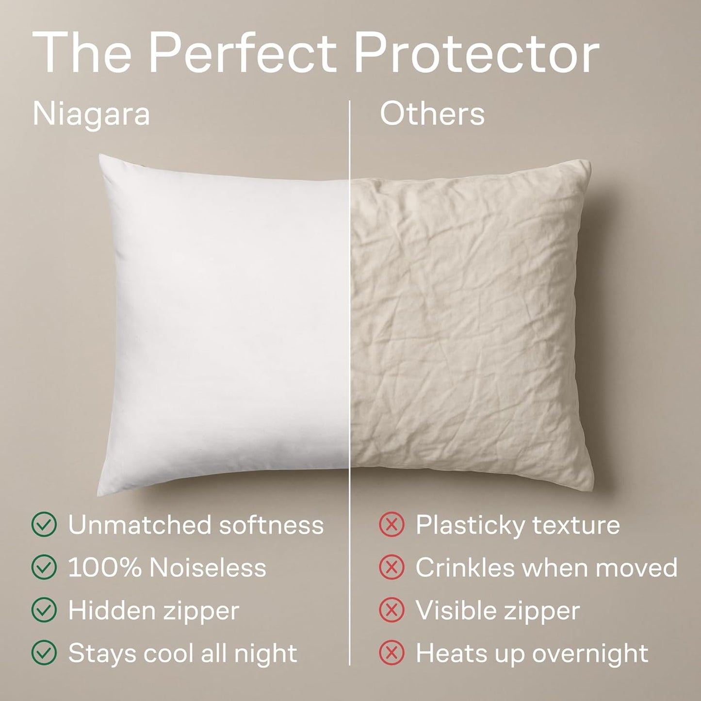 Ultra Soft Pillow Protectors with Zipper