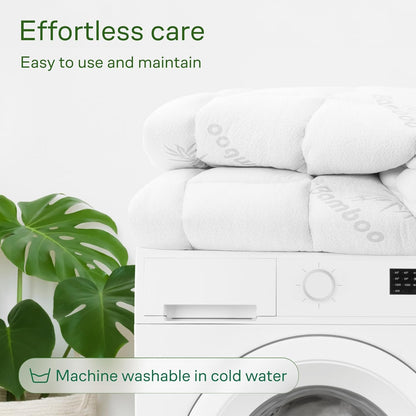 Ultra Soft Full XL Size Mattress Topper - Viscose Made from Bamboo Pillow Top Mattress Pad for Back Pain Relief - Naturally Cooling for Hot Sleepers, Green