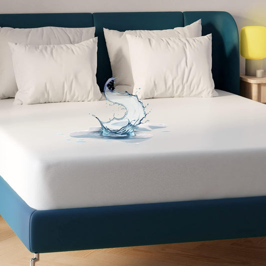 Niagara Waterproof Mattress Protector Queen 60x80 Cover Deep Pocket Breathable Noiseless 8-20Inches Bed Smooth Jersey Mattress Pad Cover Fully Ultra Thin Polyester