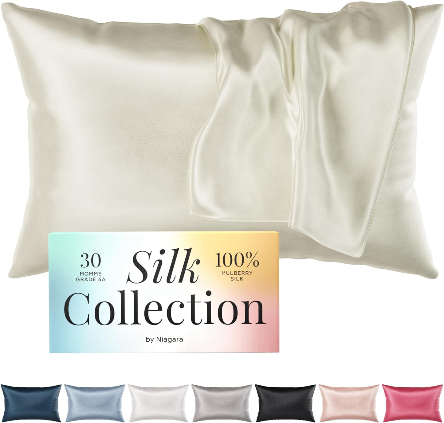 champagne silk pillow case