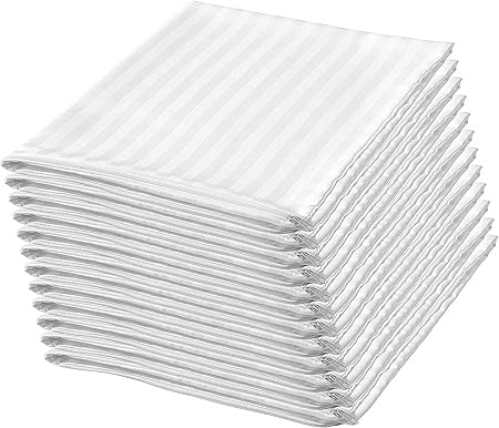 Set of 12 Pillow Protectors with Zipper King Size - 100% Resistant to Stains - Washable Covers for Increased Pillow Lifespan