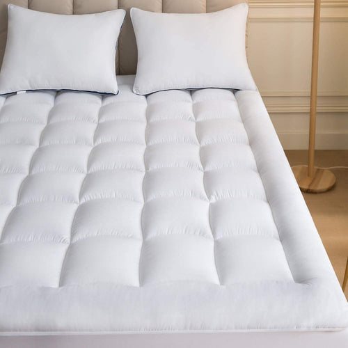 microfiber mattress topper-superior microfiber all season down alternative mattress topper – white-microfiber in mattress toppers-microfiber mattress topper hospitology product-hospitology microfiber quilted mattress pad & topper