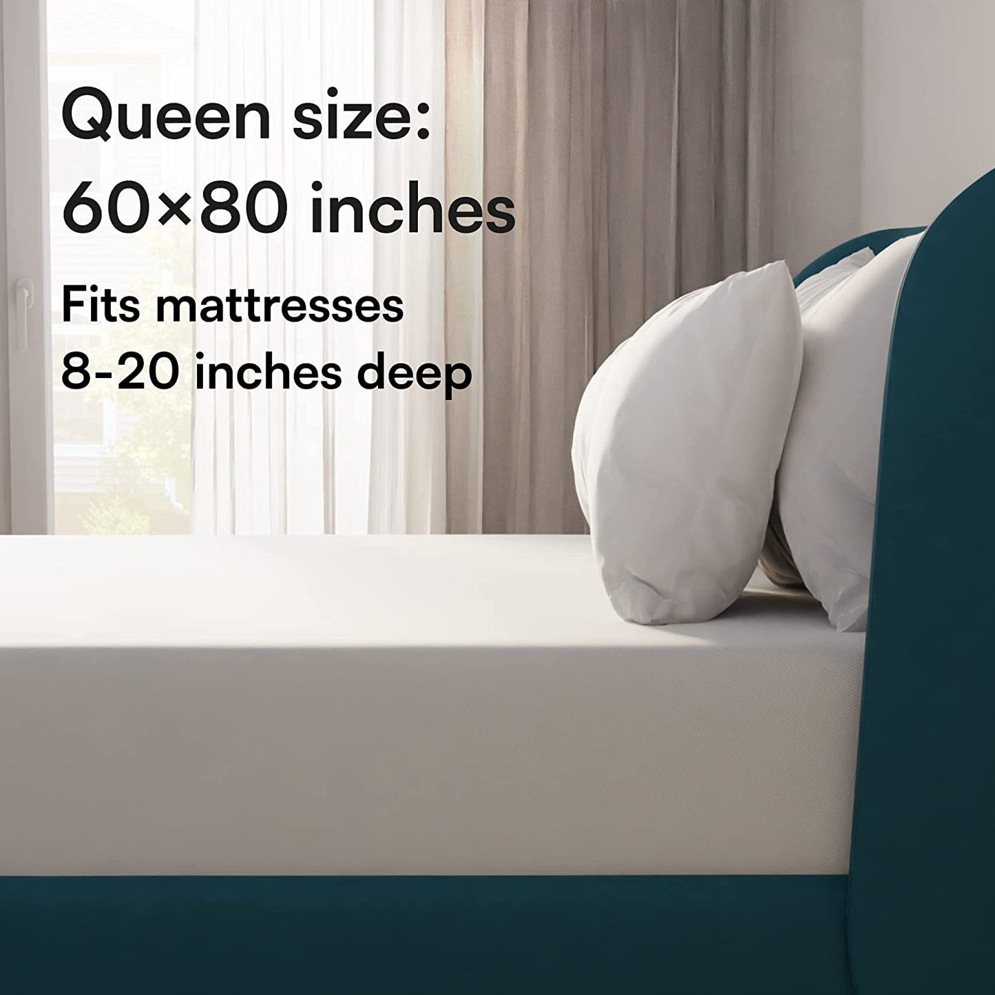 queen size: 60x80 inches