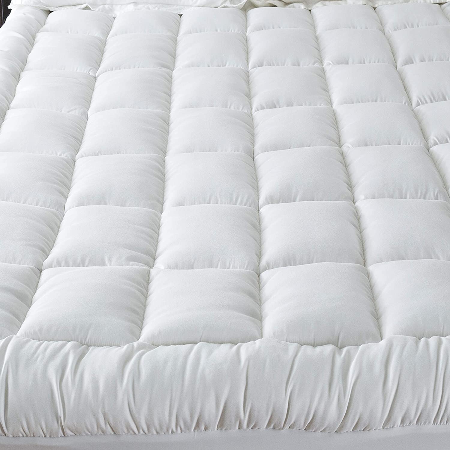 microfiber mattress topper-superior microfiber all season down alternative mattress topper – white-microfiber in mattress toppers-microfiber mattress topper hospitology product-hospitology microfiber quilted mattress pad & topper