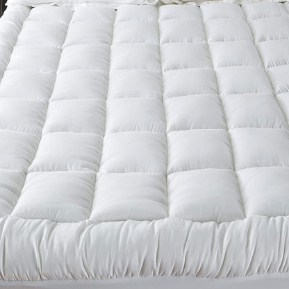 microfiber mattress topper-superior microfiber all season down alternative mattress topper – white-microfiber in mattress toppers-microfiber mattress topper hospitology product-hospitology microfiber quilted mattress pad & topper